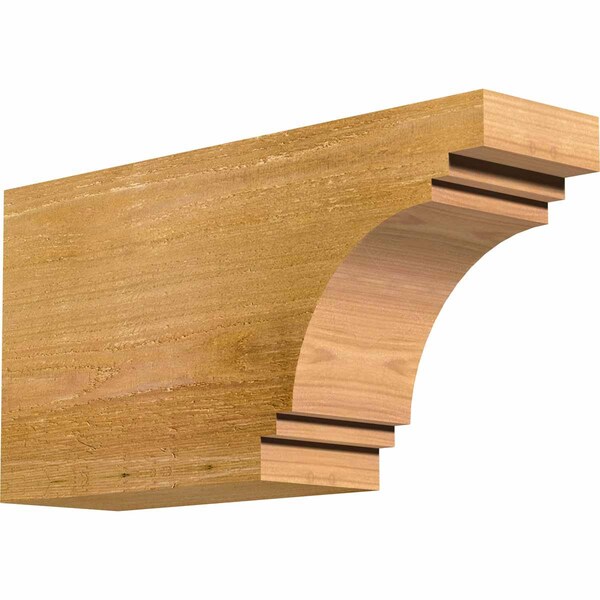 Ekena Millwork Pescadero Rough Sawn Rafter Tail, Western Red Cedar, 4"W x 8"H x 16"L RFT04X08X16PEC00RWR - main